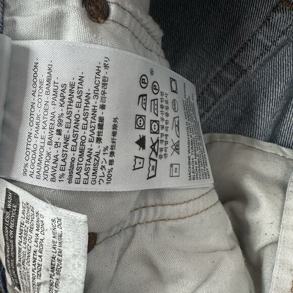 Levis 501 Jeans Womens 26 Blue Skinny High Rise Raw Hem Button Fly Ripped Knee - Picture 10 of 16